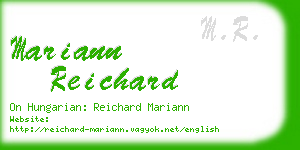 mariann reichard business card